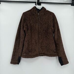 Mountain hard-wear brown fleece jacket medium